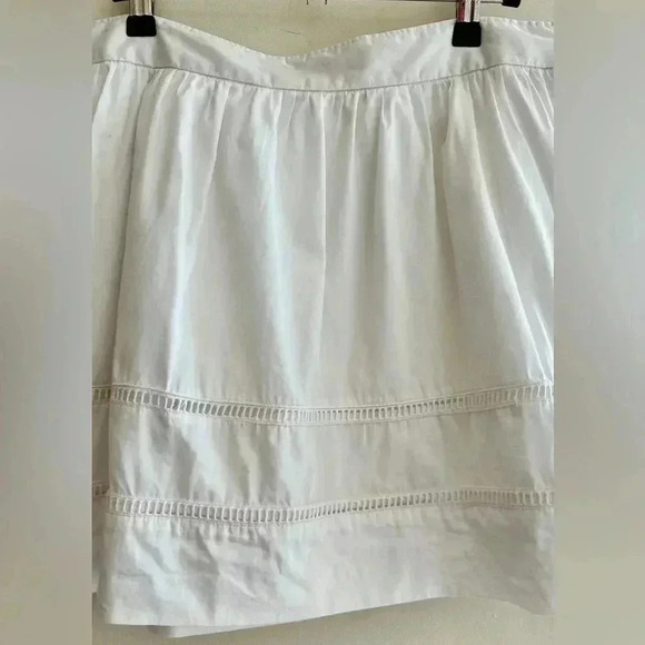 GAP White Flowy Airy Lattice Cutout A-Line Skirt, Minimalist Spring Skirt,Size 6 - Picture 3 of 16